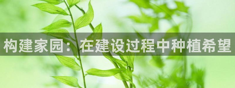 富联娱乐登录测速：构建家园：在建设过程中种植希望