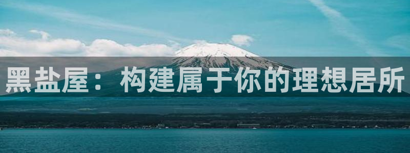 富联娱乐平台注册条件：黑盐屋：构建属于你的理想居所