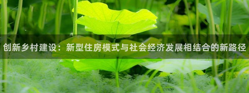 富联娱乐登录网址是多少：创新乡村建设：新型住房模式与社会经济发展相结合的新路径