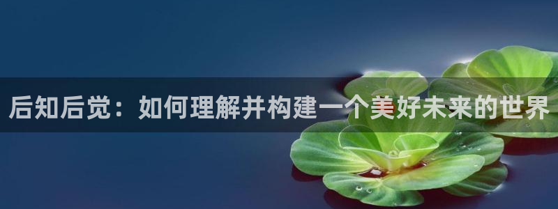 富联娱乐注册地址在哪里：后知后觉：如何理解并构建一个美好未来的世界