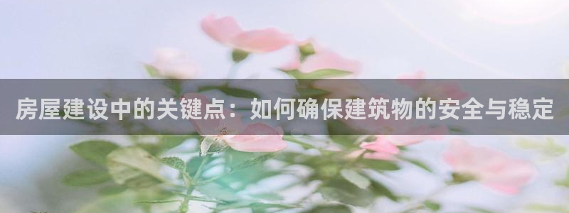 富联娱乐首页登录：房屋建设中的关键点：如何确保建筑物的安全与稳定