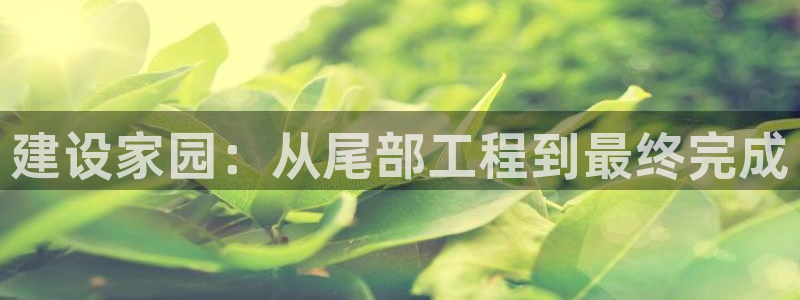 富联娱乐官网入口下载：建设家园：从尾部工程到最终完成