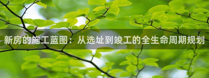 富联娱乐注册维判官333OO：新房的施工蓝图：从选址到竣工的全生命周期规划