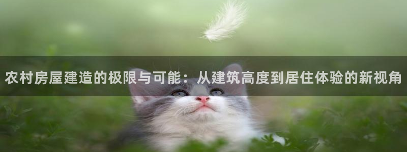 富联娱乐招商疑判官333OO：农村房屋建造的极限与可能：从建筑高度到居住体验的新视角