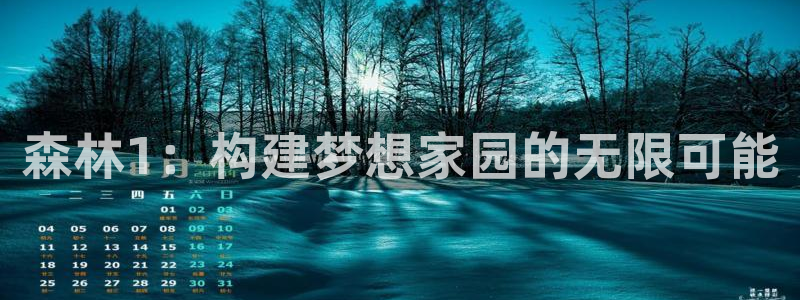 富联娱乐总代理：森林1：构建梦想家园的无限可能